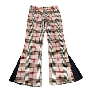 Y2K Wet Seal plaid pants with a split flare